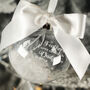 Round Glass Feathers Appear Memorial Christmas Tree Bauble, thumbnail 2 of 8