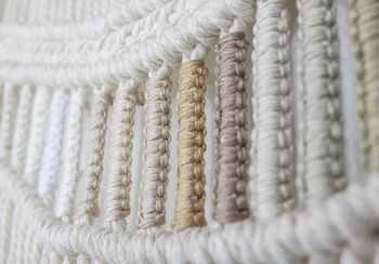 Large Macrame Wall Hanging: 'Dunes' Brown Ombre Fiber Art, 7 of 7