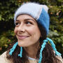 Colour Block Angora Knit Beanie Hat, thumbnail 3 of 12