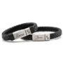 Personalised Black Silver Memorial Urn Clasp Bracelet For Ash Storage, thumbnail 1 of 11