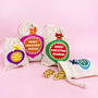 Christmas Colourful Personalised Bauble Gift Bag, thumbnail 2 of 2