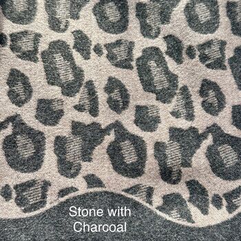 Leopard Print Cashmere Blend Super Soft Blanket Scarf, 9 of 10