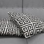 Black Cushion Cover With Geometric Pattern, thumbnail 4 of 7