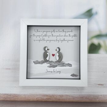 Personalised Penguin Pebble Picture, 4 of 5