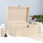 Personalised Couple's Christmas Wooden Keepsake Chest, thumbnail 5 of 10