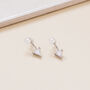 Silver Plated Pearl And Crystal Ear Jacket Earrings, thumbnail 3 of 3