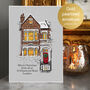 Set Of Three Personalised Hand Drawn House Portrait Christmas Cards, thumbnail 1 of 3