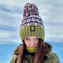 Tundra Fairisle Knit Reflective Superbobble Hat, thumbnail 4 of 6