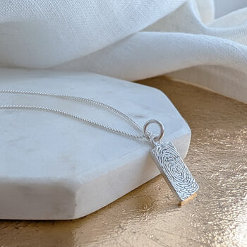 Dainty Tag Fingerprint Charm, 3 of 6