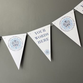 Personalised King's Coronation Party Bunting, 3 of 5