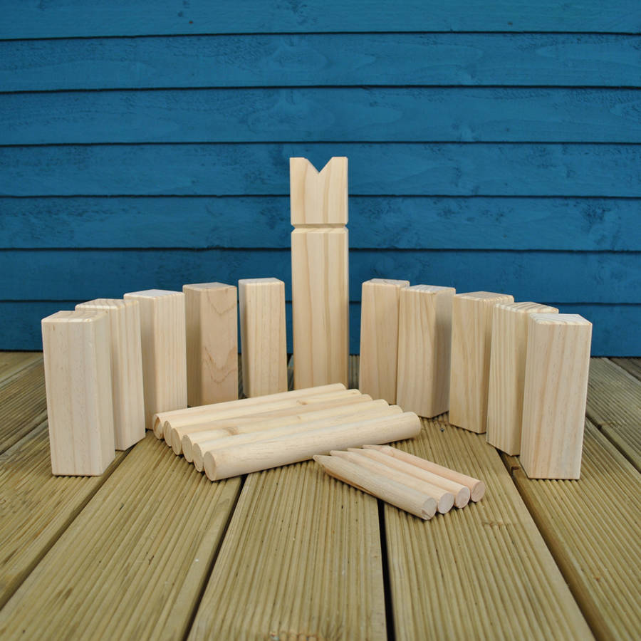 Kubb Viking Chess Wooden Garden Game