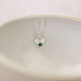 Sterling Silver Small Birthstone Heart Pendant, thumbnail 1 of 6