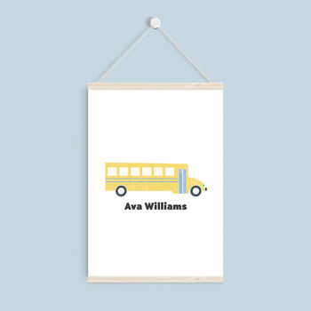 Personalised School Bus Print, 6 of 11