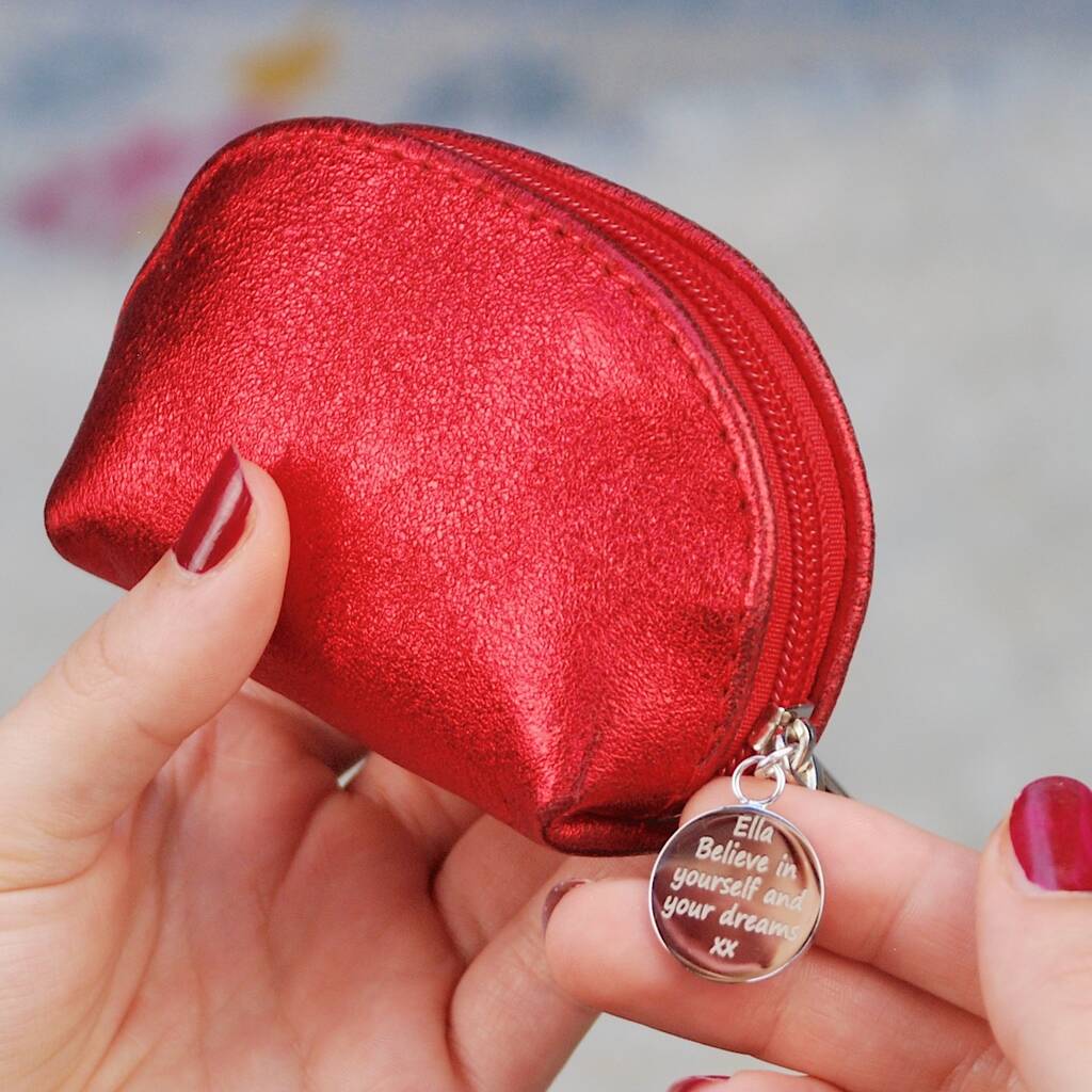 glitter red purse