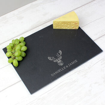 Personalised Stag Slate Board Placemat, 8 of 11