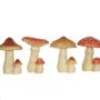 Set Of Four Mushroom Garden Ornaments, thumbnail 3 of 5