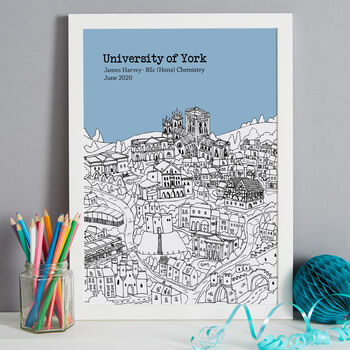 Personalised York Graduation Gift Print, 5 of 9