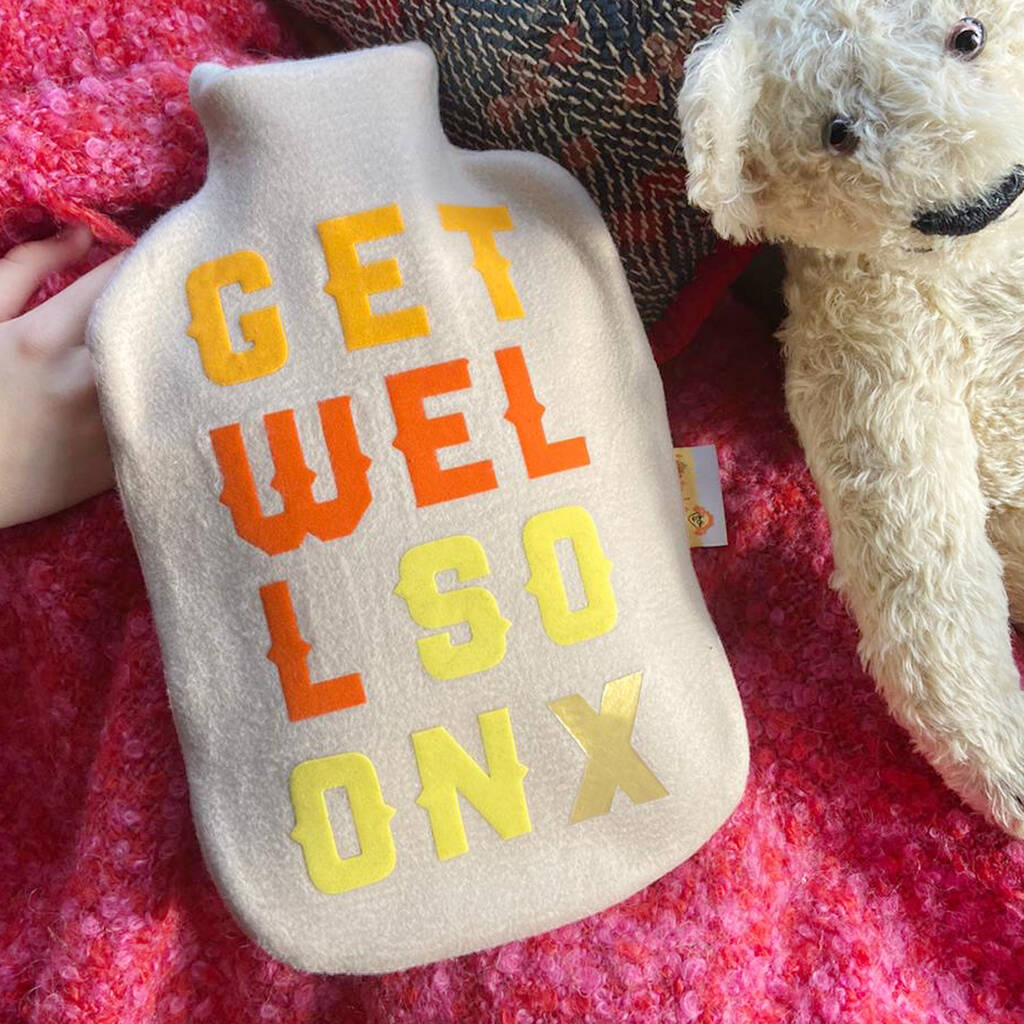 Get Well Soon Hot Water Bottle Cover