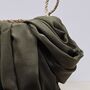 Plain Lightweight Tassel Scarf In Olive Green, thumbnail 2 of 3