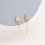 Sterling Silver Chained Earrings For Multiple Piercings. Sold As One Piece, thumbnail 3 of 11