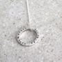 Personalised Hand Stamped Silver Circle Necklace –, thumbnail 3 of 6