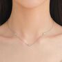 Starburst Cz Necklace In Sterling Silver, thumbnail 1 of 12