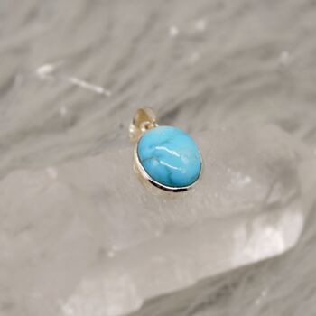 Turquoise Pendant Set In Sterling Silver Necklace, 2 of 10