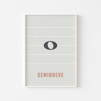 Semibreve Note Print | Music Theory Poster, 2 of 10