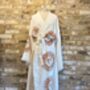 Long Organic Cotton Robe: White With Terracotta Sun, thumbnail 1 of 3