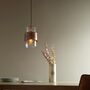 Dhara Copper And Glass Pendant Ceiling Light, thumbnail 2 of 7