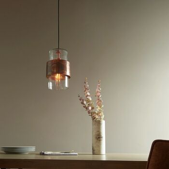 Dhara Copper And Glass Pendant Ceiling Light, 2 of 7