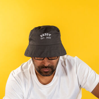 Personalised Dad Father Daddy Est. Year Bucket Hat, 2 of 3