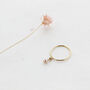 Gold Filled Rose Pearl Charm Stacking Ring, thumbnail 1 of 11