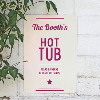 Personalised Hot Tub Metal Sign, 2 of 5