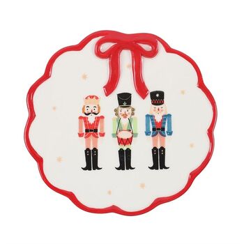 Nutcracker Christmas Trinket Dish With Bow, 3 of 4