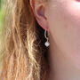Freshwater Pearl Open Hoop Earrings, thumbnail 2 of 5