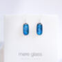 Blue Glass Drop Earrings, thumbnail 3 of 4