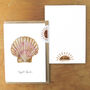 Scallop Shell A6 Greetings Cards, thumbnail 3 of 7