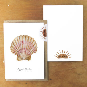 Scallop Shell A6 Greetings Cards, 3 of 7