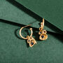 Blue Sapphire And Gold Vermeil Plated Hoops, thumbnail 5 of 6