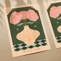 Celestial Fleurs, Floral Vase Bohemian Plant Art Print, Flower Poster, thumbnail 2 of 3