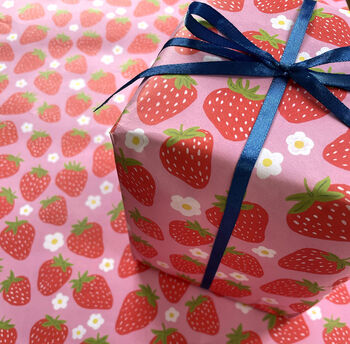 Sweet Strawberries Wrapping Paper, 3 of 3