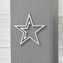 Trio Of Wooden Tea Light Holders Raised Star Design, thumbnail 5 of 11