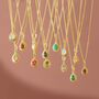 March Birthstone Aquamarine Gold Plated Necklace, thumbnail 6 of 12