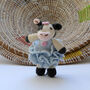 Hand Knitted Cow Soft Toy In Flamenco Dress, thumbnail 3 of 3