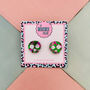 Skeleton Skull Glitter Halloween Resin Studs, thumbnail 1 of 4