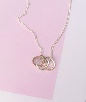 Mini Three Gold Drop Necklace, 4 of 7