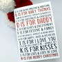 Abc 1st Christmas Daddy Personalised Card, thumbnail 5 of 5