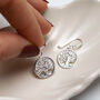 Sterling Silver Dangly Tree Of Life Earrings, thumbnail 1 of 10