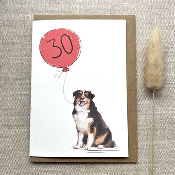 Personalised Australian Shepherd Dog Birthday Card, 2 of 6